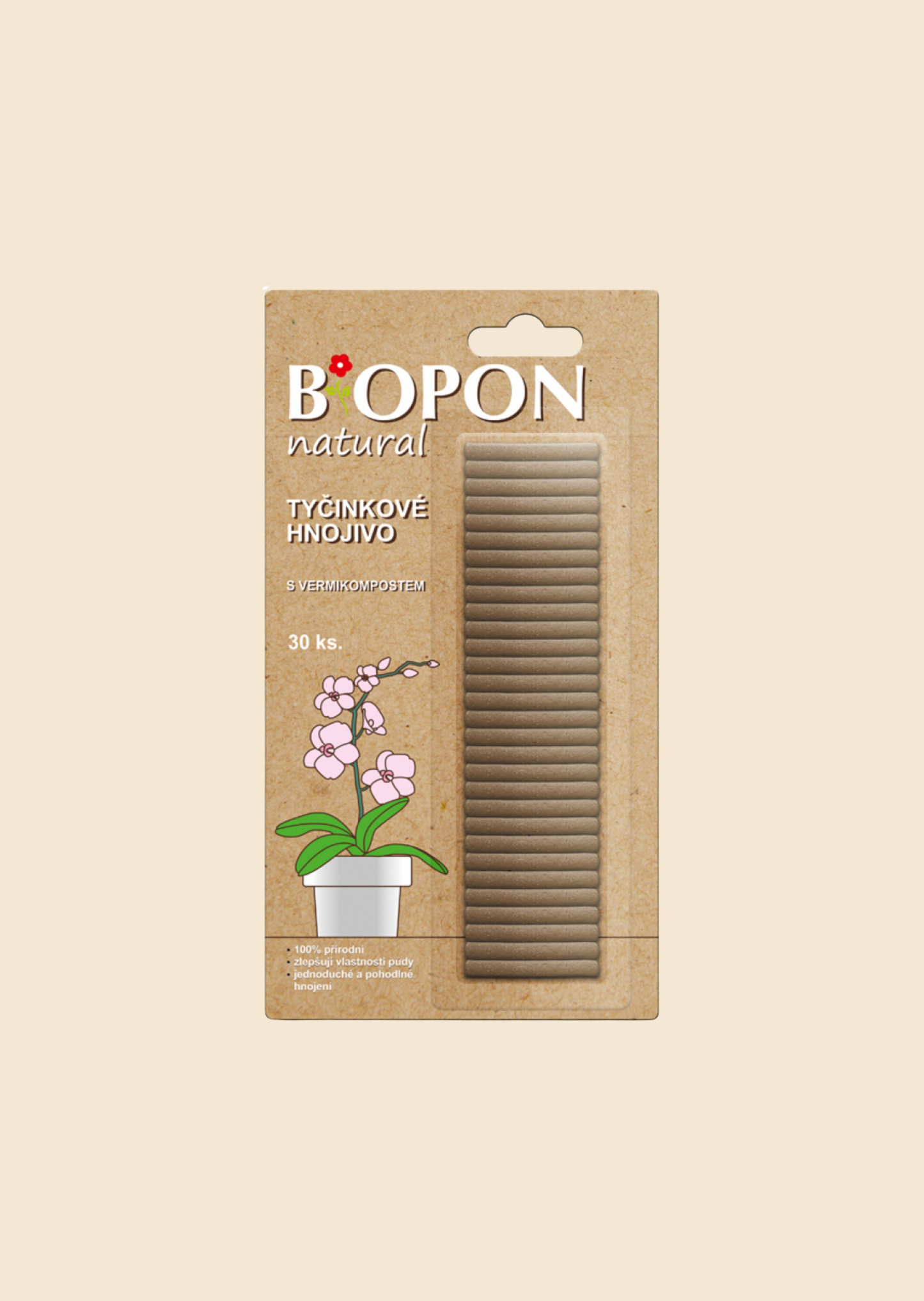 Hnojivové tyčinky BIOPON s vermikompostem 30 ks
