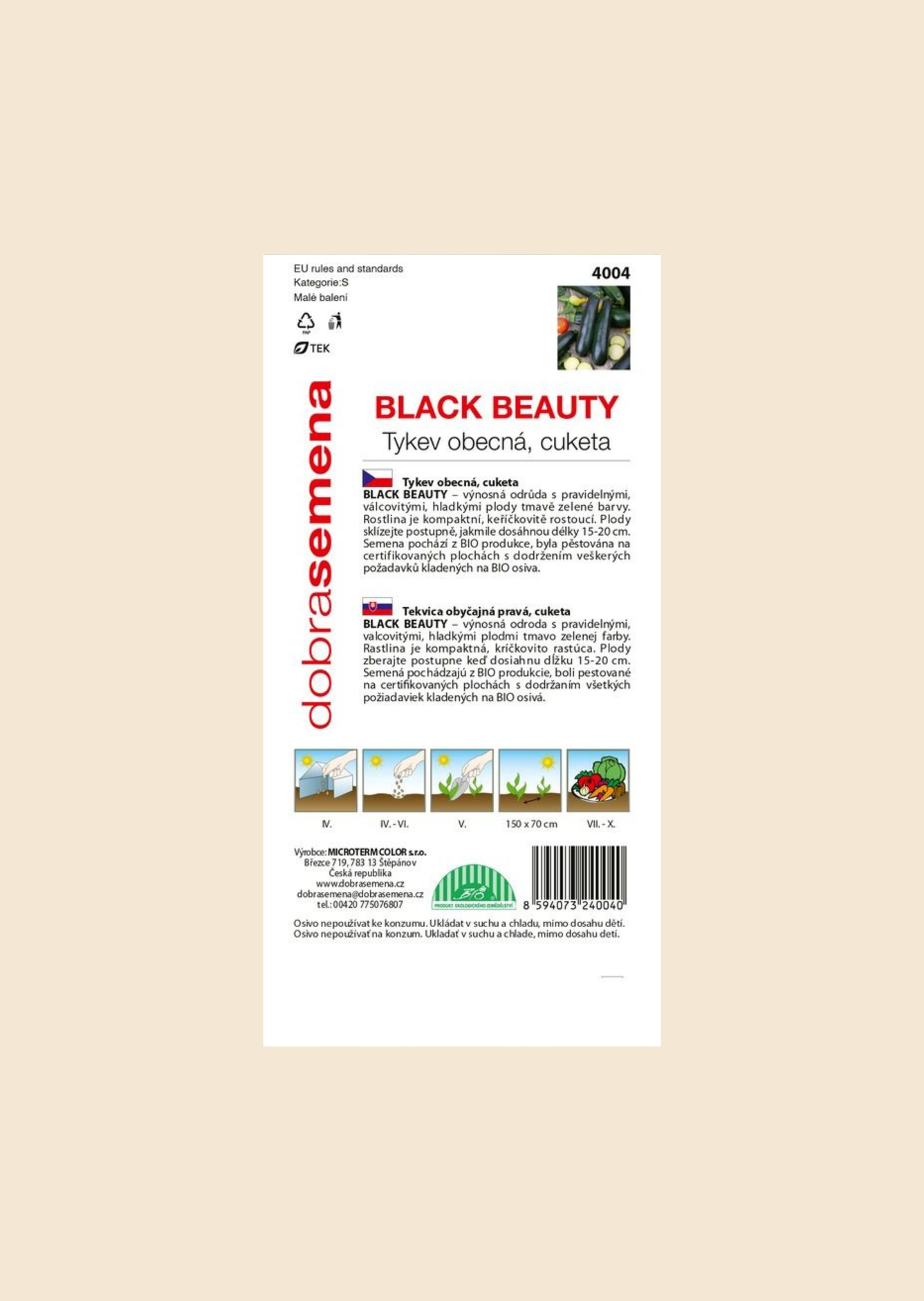 BIO Tykev cuketa Black Beauty 1,5 g