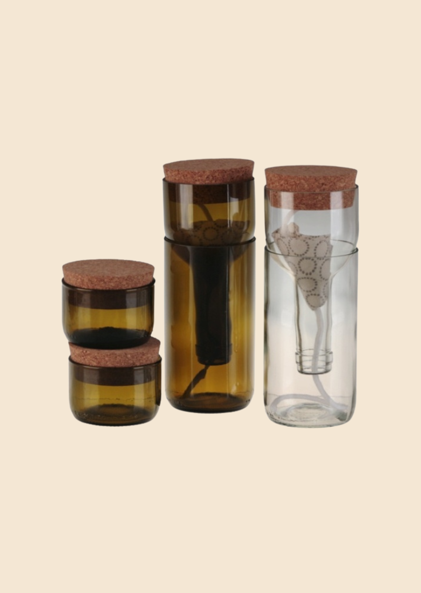 Samozavlažovací květináč květináč z recyklovaného skla