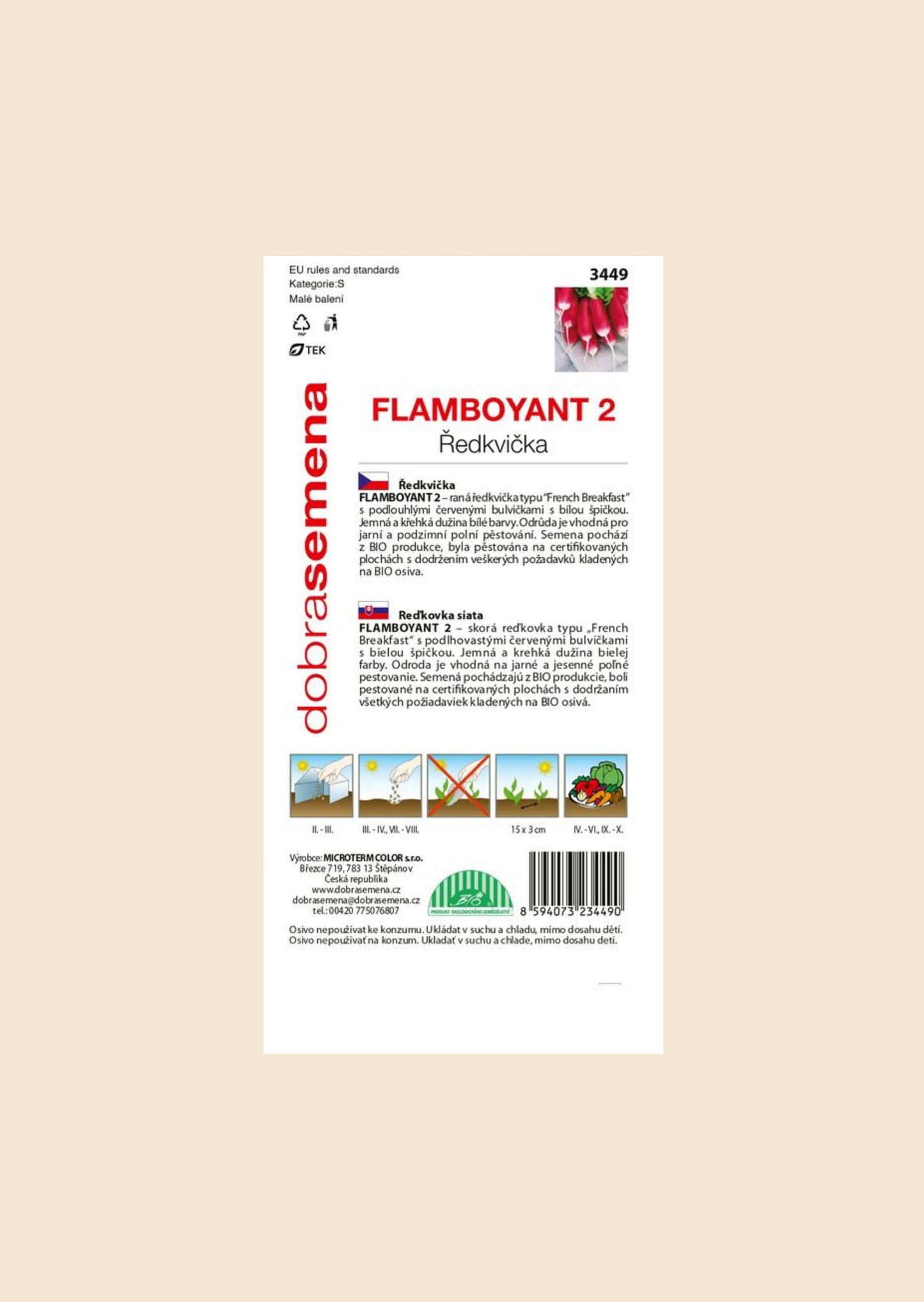 BIO Ředkvička Flamboyant 2,5 g