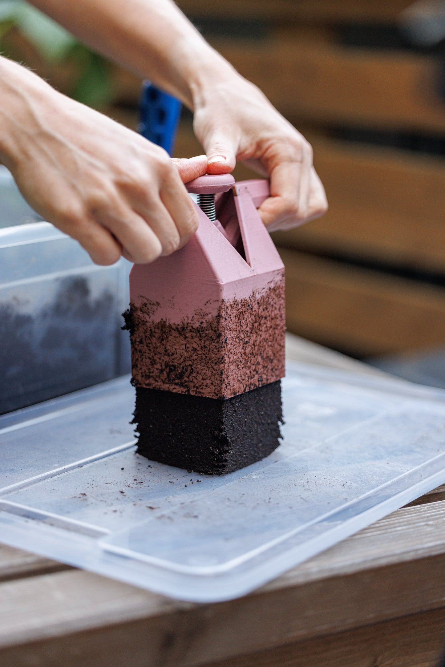 Soil blocker (kostkovač) pro 1 velkou kostku Kvítkoblok