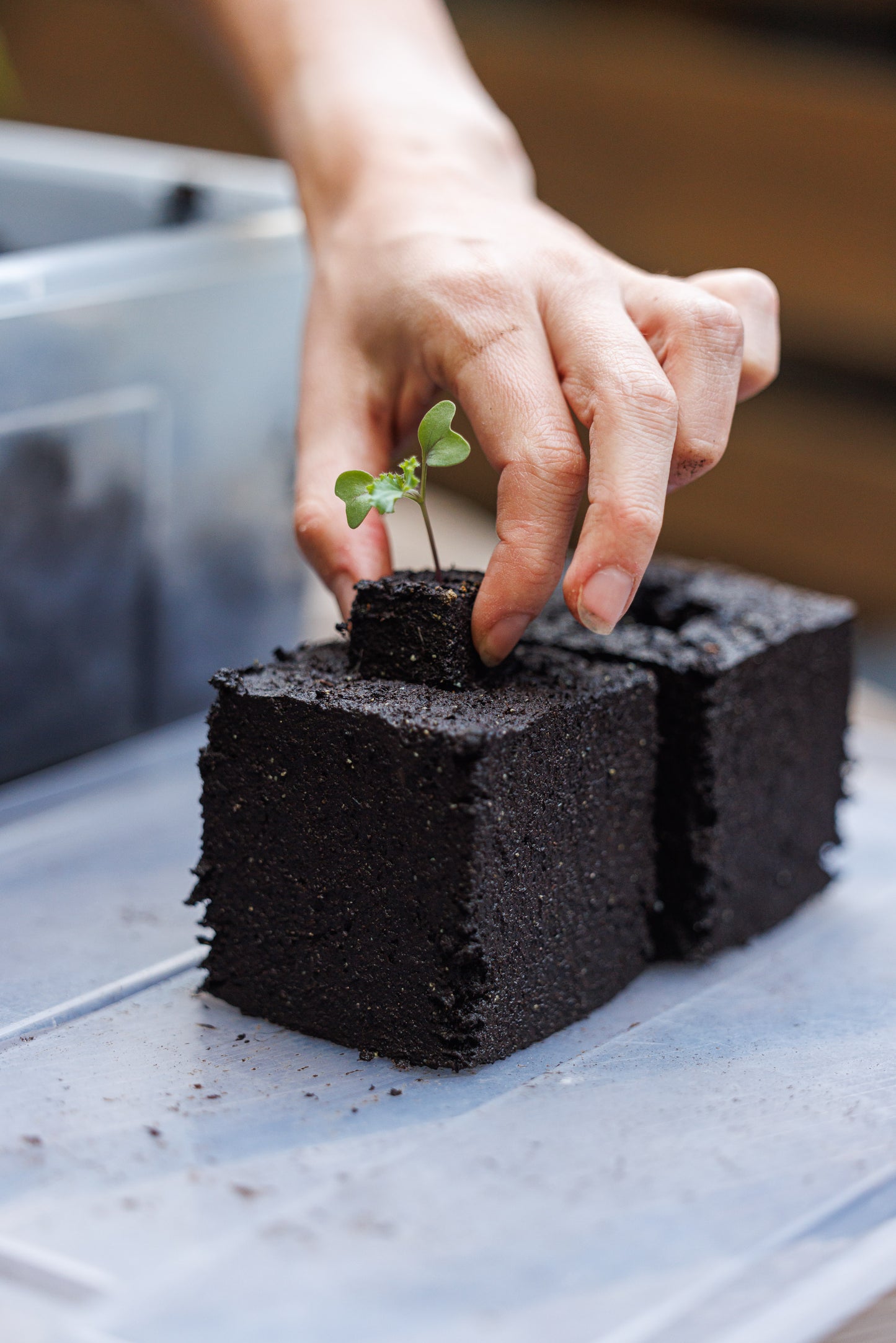 Soil blocker (kostkovač) pro 1 velkou kostku Kvítkoblok