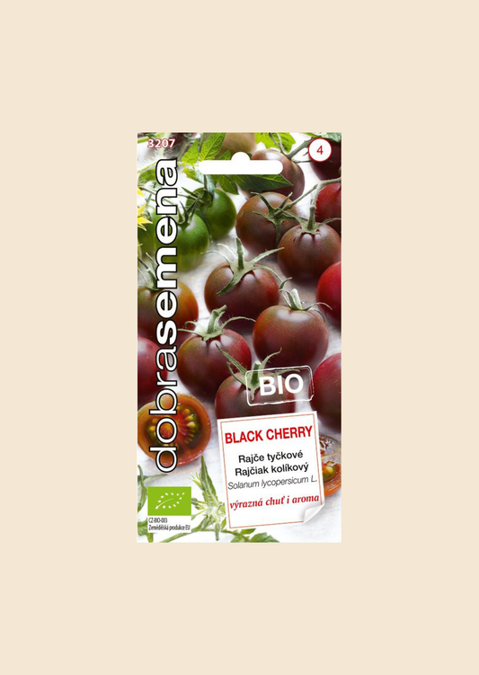 BIO Rajče tyčkové Black Cherry, třešňové 10 semen