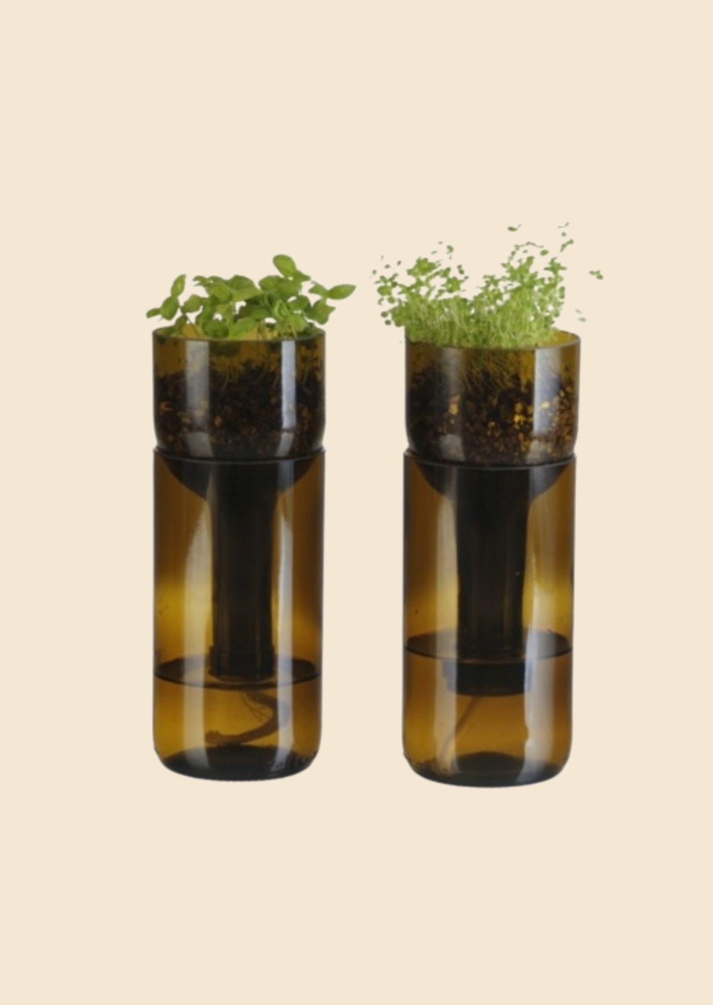 Samozavlažovací květináč květináč z recyklovaného skla